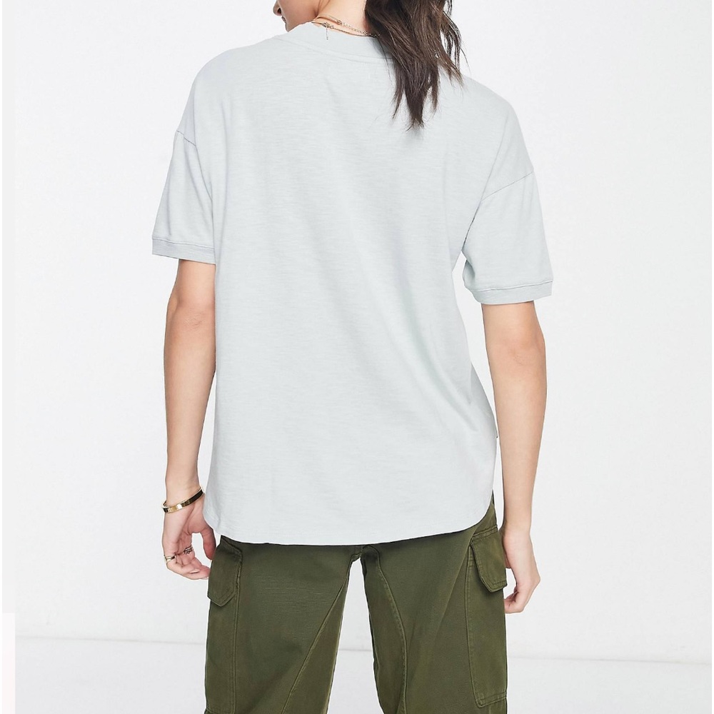 NWT Madewell Women's Henley Sage Button Collar T-Shirt - Size Small - Picture 2 of 5